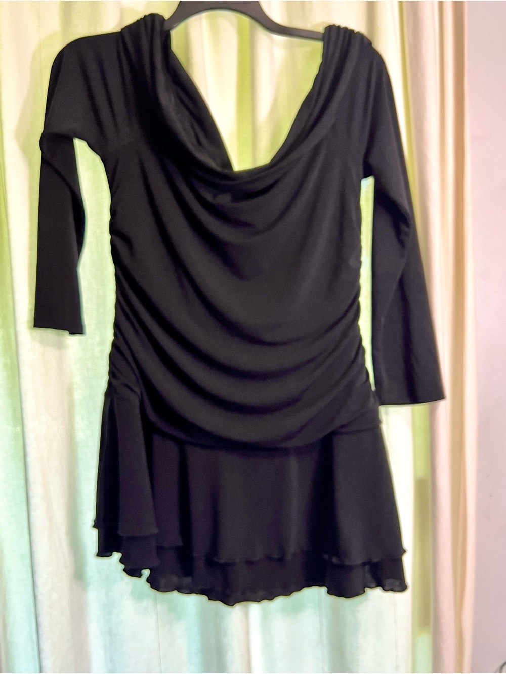 Madden NYC Long Sleeve Off-the-Shoulder Drop Waist Mini Dress - Size XXL